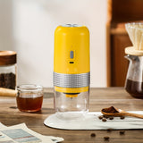 1pc, Electric Coffee Grinder, Adjustable Coffee Bean Grinder, Spice Grinder, One Touch Coffee Mill, Portable Ceramic Conical Burr Coffee Grinder For Camping Kitchen  Travel Coffee Make