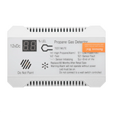 Detector 12V Natural Gas Sensor Leak Alarm 85DB Siren for Car RV Home Digital Propane Tester Meter(White)