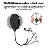 Microphone Stand Suspension Boom Scissor Arm Stands With 3/8-5/8 Screw Table Mounting Clamp Filter / Clip Holder
