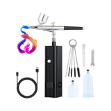 Cordless Kit with Compressor,32 PSI Handheld Air Brush Set, Dual Action Airbrush for Nail Art,Painting,Decor