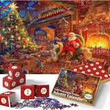 Santa Claus With Tree 1000 Piece Christmas Jigsaw Puzzles Family Funny Decompression Games Durable