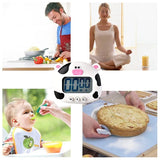 Kitchen Timer,Countdown Timer,Digital Timer,LCD Large-Screen Visual Clock,For Cooking Bake Sport Game