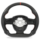 Auto Carbon Fiber Steering Wheel Carbon Fiber Steering Wheel Handmade Workmanship Sturdy Structure Durable Performance for Car