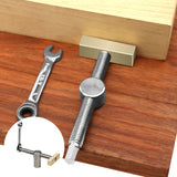 Woodworking Desktop Vise Tenon Head Brass Baffle Desktop Ratchet Locking Stainless Steel Desktop Fixture 20Mm Table Card