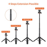 Extendable Vlog Tripod Extend Selfie Stick Tripod For GoPro Camera Smartphone Vlog Tripods for Microphone LED Light