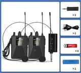 UHF Wireless Microphone Headset with Transmitter and Receiver Digital Display Bodypack Mic for Teaching Interview Lavalier New