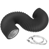Flexible insulated air duct, ventilation hose, PVC aluminum foil, with 2 ventilation clips