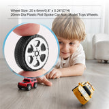 Plastic Roll 2mm Dia Shaft Car Truck Model Toys Wheel 20mmx6mm 20Pcs