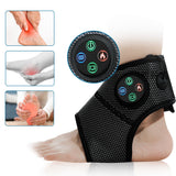 Electric Air Compression Foot Massager with Heating Vibration Joint Sprains Rehabilitation Ankle Brace for Left Right Feet