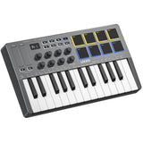Lekato 25-Key Midi Controller Keyboard Piano Mini Usb Keyboard Bluetooth Midi 8 Backlit Drum 8 Rgb Music Keyboard Instruments