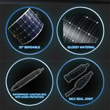 600W/300W Solar Panel Kit - 18V Flexible Solar Cell with 60A Controller Battery Charger for Outdoor Camping, Yacht, Motorhome, Car, RV, Boat