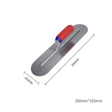 Carbon Steel Blade Plastic Handle Rounded Front Finishing Plaster Trowel Construction Concrete Spatula Tool