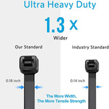 500PCS 12 Inch Heavy Duty 5 X 300Mm Zip Ties,UV Resistant Cable Ties For Indoor And Outdoor