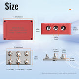 500A Marine Bus Bar 48V Automotive Power Distribution Block Big Current 6 Studs With Red Black Plastic Cover For Car Boat Auto
