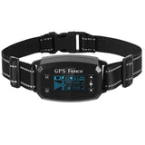 2024 New GPS Wireless Fence System, Electric Smart Automatic Barking Stop Device, OLED Screen Pet Dog Training Shock Collar