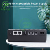 DC 10400mAh 5V 9V 12V 15V 24V 1A 2A Output Uninterruptible Power Supply 85‑265V UPS Battery Backup EU Plug
