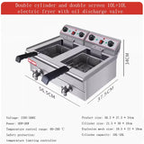 Professional CE Certificate Kitchen Equipment Electric Industrial Deep Fryer with 2 Tank