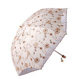 Woman Travel Folding UV Resistance Princess Lace Parasol Sun Umbrella For Women Girls Gift