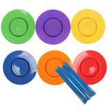 6 Sets Plastic Spinning Plate Jling Props Performance Tools Kids Children Practicing Balance Skills Toy Home Outdoor