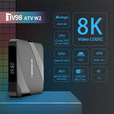 TV98 ATV W2 Smart TV Android 14 Amlogic S905W2 4G 5G Dual Wifi BT 5.0 8K HD Media Player 2GB 16GB voice control Set Top Box