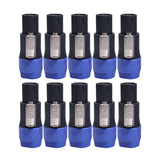 10x NL4FC Speaker Connectors 4 Pin Male Audio Cable Jack Ohm Plug Adapters