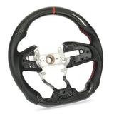 Racing Steering Wheel Hand Grips Car Steering Wheel Perforated Leather Finger  Flat Bottom D Type Carbon Fiber for Civic