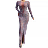 Evening gown with luxurious fashionable temperament, long skirt, sexy waist and slimming effect
