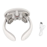 Electric Pulse Neck Massager USB 4 Vibration Modes 15 Pulse Strength Hot Compress Neck Massager Device USB Pulse Neck Massager
