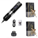 Ambition Soldier Wireless Tattoo Pen Machine Battery with Portable Power coreless Motor 1950mA/h Battery 40Pcs Cartridge Needle