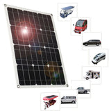 100W 18V Monocrystalline Silicone Cell Solar Panel Kit with Controller - Power Bank for Phone, Car, Yacht.