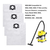 12 Bags + 1 Flat Pleated Filter for WD4, WD5 and WD6 Wet & Dry Multi- Vacuum Cleaner