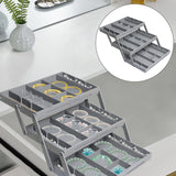 Multi-Level Drawer Organiser Storage Case for Necklace Earrings Ring Cosmetics Boxes Women Jewelry Display Rack