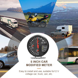 5” 4 in 1 Car Multifunctional Tachometer Pressure Oil Water Temperature Gauge Meter Support Alarm Function