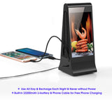 Innovative FYD-868SD Double 7 Inch Touch Screen Restaurant  Display Digital Menu Table Top Advertising Player Phone Charging