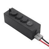 12-24V RV Multifunction 3-In-1 Box With 50A Cord For Yacht Boat Power Supply Voltmeter Car Charger Durable