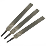 3pcs 6 Inch 150mm Medium Toothed Steel Set Without Handle Flat Files For Metal Wood Woodworking Craft Tools