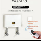110V 220V Tankless Instant Electric Water Heater with Touch Panel Remote Control for Kitchen Bathroom Accessory