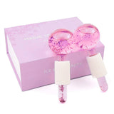 Large Hockey Energy Beauty Crystal Ball Facial Cooling Ice Globes Water Wave Face and Eye Massage Skin Care 2pcs/Box