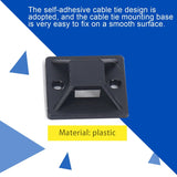 100 Pcs Seldhesive Cable Tie Mount Base Holder 20 x 6mm