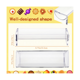 4 Pieces Clear Rectangular Cracker Holder Acrylic Serving Tray Food Display Stands for Party