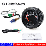 20:1-10:1 Auto Racing 52MM Air Fuel Ratio with Narrowband O2 Oxygen Sensor 0258006028 for 12V Car AFR Gauge White LED