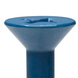 100PCS 3/16 x 1-1/4In Blue Flat Phillips Concrete Diamond Point Screw Anchor for Anchoring to Masonry