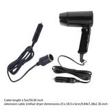 Mini Car Travel 12V Professional Practical Small Hair Blow Dryer for RV Gym Auto Hotel