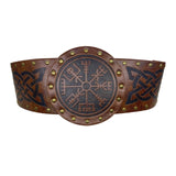 Viking Embossed Wide Belt Medieval Faux Leather Belt Renaissance Knight Corsets Belt Norse Cosplay Costume Armors Belt NEW