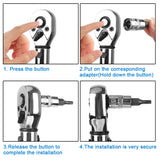 Adjustable Torque Wrench Hand Tool Set 1/4" 2-14Nm Bike Motorcycle Repair Tools Ratchet Socket Spanner Preset Professional