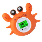 Kids Thermometer with Room Temperature Tri-color Backlit Display Fahrenheit and Celsius Safety Floating Bath Toy Bathtub
