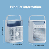 Portable Mini Spray Water Desktop Fan - Small Air Conditioner with Timer for Room
