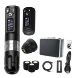 Ambition Soldier Wireless Tattoo Machine Pen Kit Coreless Motor with 2400mAh Battery 80pcs Mixed Cartridge for Tattoo Artist