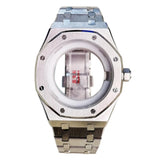 42 mm Automatic hine Steel Sier Shell Case Sapphire Glass with Watch Band for 2813 Miyota 8205 8215 Movement