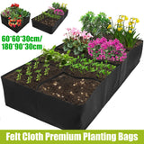 Fabric Raised 8 Grids Garden Plant Grow Bags Reusable Felt Planting Bed Rectangle for Growing Herbs wers Vegetable